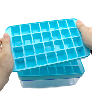 Cao cấp Ice Cube hộp, lớn vuông Ice Cube khay + Silicone Ice Cube Khay trong cấp thực phẩm (SET), bpa-miễn phí và máy rửa chén an toàn - Product Image 3