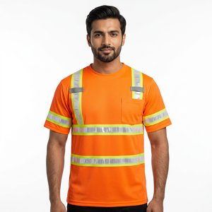 Good Quality Unisex Work Wear Reflective Safety <b>Shirt</b> OEM <b>Hi</b> <b>Vis</b> Polyester/Cotton Breathable Heat Transfer Printed T-<b>shirt</b> - Product Image 1