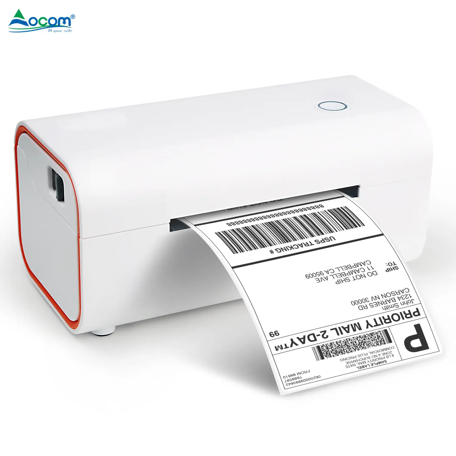 Impressora térmica de código de barras sem tinta personalizada para ponto de venda, terminal de embalagem com logotipo de alimentos de 4 polegadas, nome de etiquetas