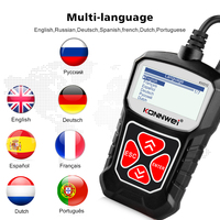 KONNWEI KW310 de mano, escáner de diagnóstico de coche, lector de código OBDII EOBD