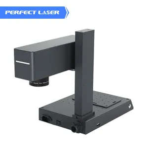 Perfekt Laser rot und blau doppellicht drehbar automatisch Mini klein Metallfilz Holzschnitzel Leder Laserbeschriftung Schneidmaschine