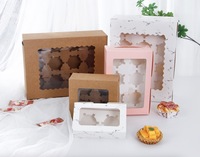 Boîtes d'emballage rigides sur mesure pour cupcakes, tartes aux œufs, muffins et desserts, en matériaux recyclés, avec revêtement UV et gaufrage pour cadres photo