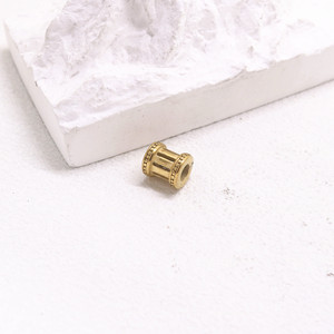 Perles d'espacement rondes en acier inoxydable plaqué or yunnique pour la fabrication de bracelets GZY-PJ12 - Product Image 4