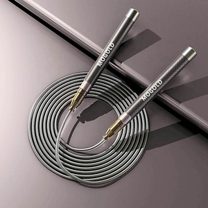 Corde à sauter de haute qualité en alliage d'aluminium, fil d'acier, longue poignée, corde en PU, 3 m, réglable, équipement de musculation à domicile, MOGOLD - Product Image 2