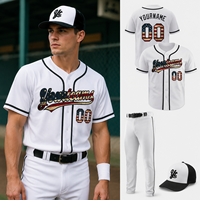 Ensemble de maillots de baseball pour entraînement sportif, vêtements de sport à boutons intégraux, uniformes de baseball et de softball personnalisés pour équipe, toucher doux