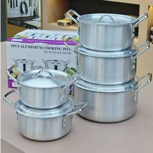 Juego de 5 Ollas de Aluminio de 16/18/20/22/24 cm a Precio Económico, Olla de Cocción Rápida para Comercio General - Product Image 3