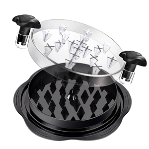 Outil de déchiquetage de viande de poulet BBQ Upgrade Pro Twist avec poignées, grande machine manuelle ronde transparente pour déchiqueter les poitrines de poulet - Product Image 3