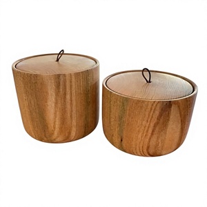 Wooden Spice <b>Jar</b> <b>Storage</b> Container Wooden Lid 250mL Capacity Eco-Friendly Durable Seasoning Canister <b>for</b> <b>Kitchen</b> Countertop - Product Image 6
