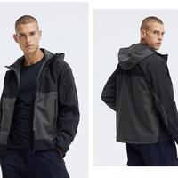 Vestes longues d'hiver unisexes avec logo personnalisé coupe-vent imperméable en polaire noire à fermeture éclair avec motif solide nouveau design