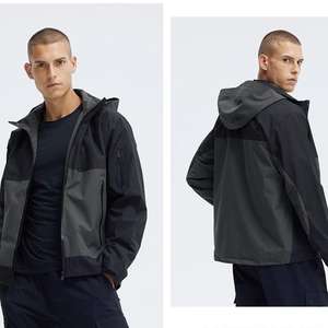 Vestes longues d'hiver unisexes avec logo personnalisé <span class=keywords><strong>coupe</strong></span>-<span class=keywords><strong>vent</strong></span> imperméable en polaire noire à fermeture éclair avec motif solide nouveau design - Product Image 6