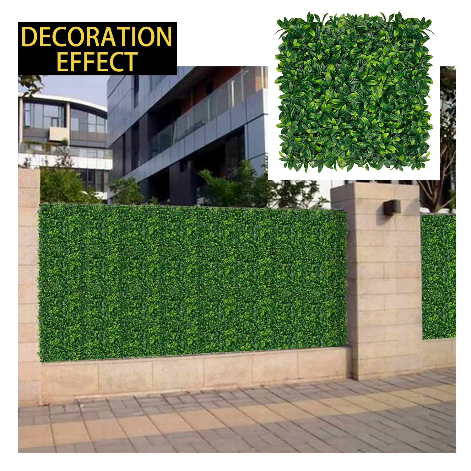 P114-1 UV Resistant Outdoor Home Garden Decoration Vertical Hanging Faux Green Grass Artificial Plants Wall