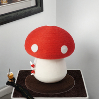 Arbre à chat innovant de luxe et tendance, avec griffoir en sisal, à utilisation manuelle, design champignon mignon