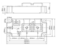 Module IGBT 1700V 400A à commutation simple, faibles pertes de commutation pour pilote de moteur, convertisseur haute puissance et onduleur