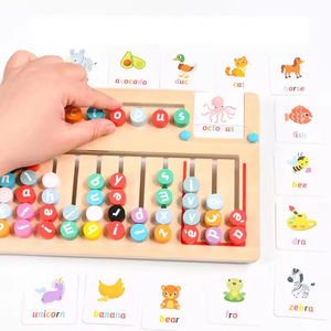 Jouets en bois Montessori pour enfants EDULAND, jouets d'apprentissage de l'alphabet, jeu de puzzle de correspondance de couleurs et de formes, jeu de <span class=keywords><strong>logique</strong></span> - Product Image 2