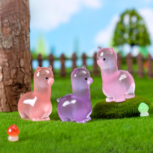 Muñeco <span class=keywords><strong>de</strong></span> Alpaca Luminoso Creativo al por Mayor, Decoración <span class=keywords><strong>de</strong></span> Micropaisajes, Adorno Artesanal <span class=keywords><strong>de</strong></span> Resina Personalizado - Product Image 2