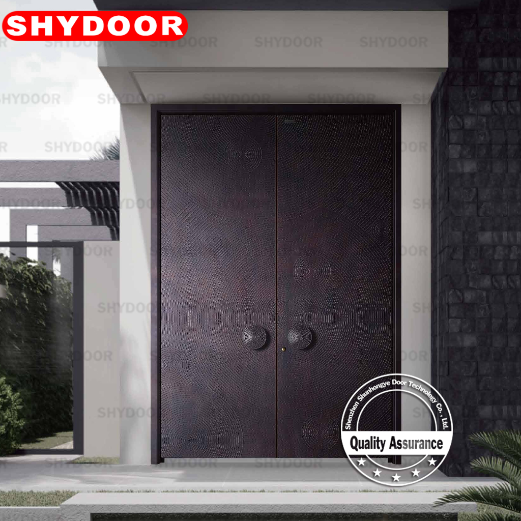 Luxurious Double-Door Diamond Copper Entrance Swing Gates for Apartments Outdoor Villa Industrial Halls Parks-Latest Design