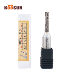 KOOSUN mata bor kompresi karbida, mata bor <span class=keywords><strong>Router</strong></span> Spiral <span class=keywords><strong>CNC</strong></span> atas bawah, 6mm 8mm untuk pertukangan 1/2 1/4 - Product Image 4