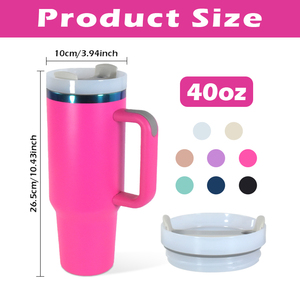 Vaso Metálico con Recubrimiento Holográfico de 40 oz, Vaso de Acero Inoxidable Aislado, Taza de Viaje con Borde Arcoíris para Grabado Láser - Product Image 3