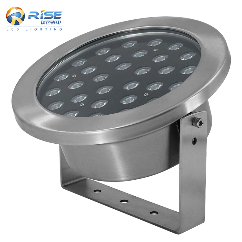 DMX512 24V Stainless Steel IP68 Waterproof LED Fountain Underwater Light Adjust Beam Angle Warm White RGB 18W 36W Pool Lights