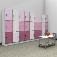 Serrure à clé intelligente Casier d'armoire en acier de haute sécurité Casier de gymnastique à 5 chiffons verticaux pour la livraison de colis Matériau HPL