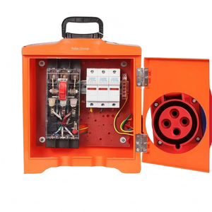 Portable Three-Phase Power Box with DZ15 Leak Protector, 32A Output, Orange ABS Shell for Temporary Site Use - Product Image 1