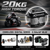 XQ-POWER S8020D 20KG Servo numérique sans noyau à couple élevé, étanche, engrenage en acier inoxydable 0.104s pour voiture RC, bateau 8.4V