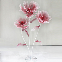 Nieuwste Rekwisieten Etalage Winkelcentrum Handgemaakte Grote Grote Zijden Roos Nieuwe Stijl Decoratieve Stoffen Bloemen Voor Bruiloft