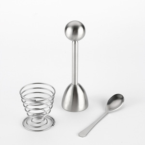 Ensemble d'ouvre-œufs en acier inoxydable et céramique pour œufs durs, <span class=keywords><strong>coupe</strong></span>-œufs, ouvre-coquille d'œuf, Amz Hot Kitchen - Product Image 3