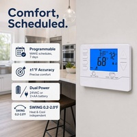 Termostato Programable OEM 3215, 4 Periodos, Programación de 7 Días, 1 ° Precisión F, 18~30 VCA o 2xAA, Clase II NEC para sistemas HVAC domésticos en EE. UU.