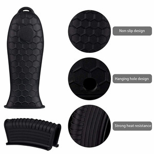 4 Pack Silicone Hot Handle Holder, Assist <b>Pan</b> Handle Sleeve Pot Holders <b>Cast</b> Iron Skillets Handles Grip Covers - Product Image 4