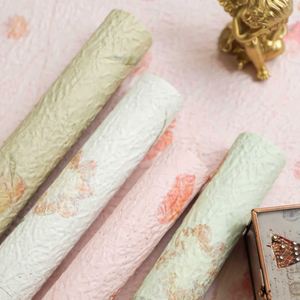 Nouveauté 2024, papier crépon kraft imprimé à motifs floraux, 53*50cm, petit motif floral, papier d'emballage pour fleurs, emballage cadeau - Product Image 2