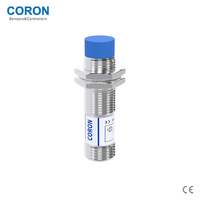 Capteur de proximité inductif CORON à boîtier court IP67 CLJ-A12A-4ANA-G M12 non blindé 4mm NPN NO 10-30VDC avec LED rouge pour détection de métaux