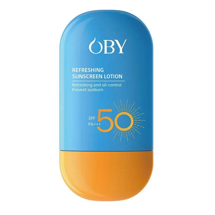OBY skin care products Custom aloe vera sunscreen gel aloe sunscreen repair waterproof sweatproof aloe vera sunscreen