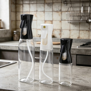 High-pressure continuous oil spray <b>bottle</b> for household air fryers, cooking oil sprayer, mist <b>bottle</b>, transparent oil dispenser - Product Image 4