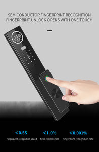 Caméra de surveillance WiFi, serrure de porte numérique intelligente avec reconnaissance d'empreintes digitales et de visage, application Tuya pour la sécurité des portes en aluminium/acier/verre - Product Image 4