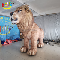 Décorations géantes de zoo Ballons Mascotte animale lion Safari gonflable Taille réelle