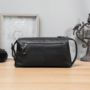 Bolso de mano para hombre, piel de vaca curtida vegetalmente, gran capacidad, bolso de viaje de negocios, estampado geométrico en relieve - Product Image 1