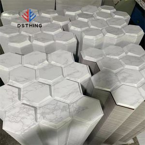 Paneles de Pared <span class=keywords><strong>3D</strong></span> con Texturas Artísticas, Diseño Hexagonal, Paquete de 12 Azulejos, Decoración de Interiores, Autoadhesivos, Paneles de Pared DIY - Product Image 5
