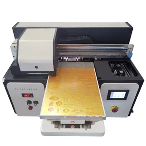 Economische Desktop 2 Printkoppen Vernis 3050 A3 Led Uv Flatbed Printer Prijs Voor Keramiek En Porselein