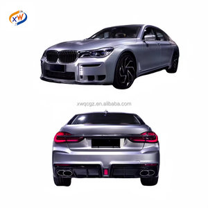 2016-2018 pour <span class=keywords><strong>BMW</strong></span> série 7 <span class=keywords><strong>730</strong></span> 740 750 G12 G11 amélioré WD Style Kit de carrosserie pare-chocs avant jupes latérales pare-chocs arrière échappement queue Pip - Product Image 1