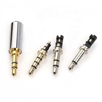 Connecteur jack audio 3.5mm, 3 pôles et 4 pôle en plaqué or, 3.5mm, prise jack stéréo