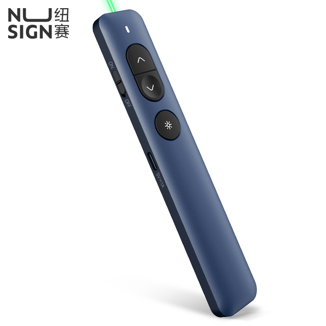 Deli NS100 Newsai Laser Sea Ink Blue Flip Pen PPT Flip Pen Multi-function Multimedia Laser Pointer Conference Laser Remote