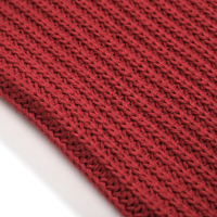 Pull en maille vintage rouge pour homme avec poignets côtelés, pull à col rond pour homme