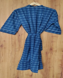 Kimono con Estampado Étnico, Algodón, Estampado Floral a Mano, Transpirable, Manga Larga, Ropa de Dormir, Tallas Disponibles - Product Image 6