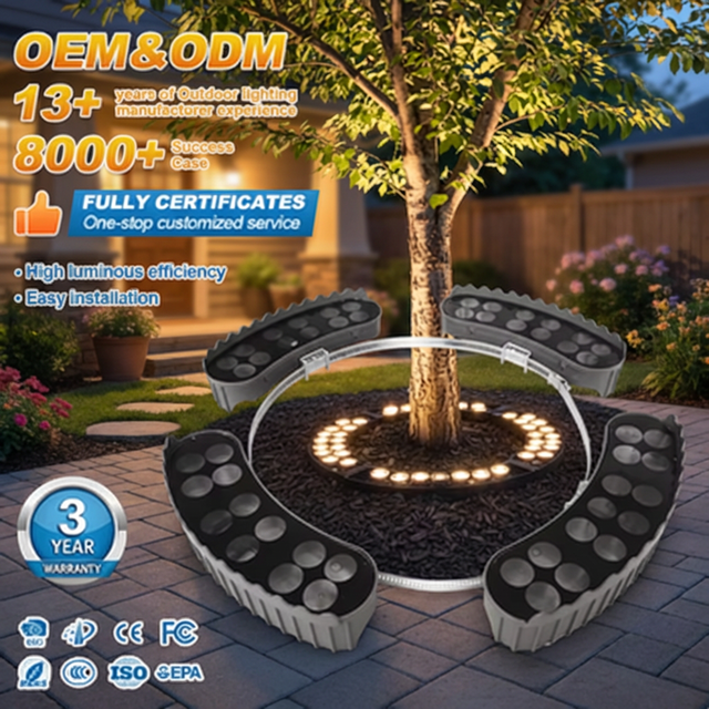 IP65 Waterproof Aluminum Landscape Spotlight 3W-12W AC Remote Control Customized Outdoor Hug Tree Ring Modern Led Garden Lights