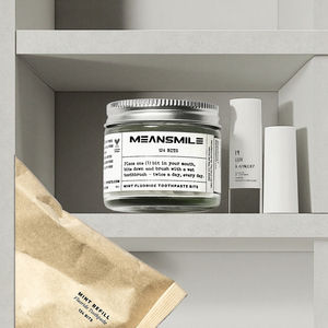 <strong>Denture</strong> Cleaning and Whitening Remove Teeth Yellow Stains and Plaque Travel Size Anti Cavity 124 Bits <strong>Toothpaste</strong> Tablets - Product Image 1