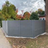 Panneau mural en bois de cèdre en plastique noir WPC conceptions de clôture à emboîtement pour la maison distributeurs d'écran de clôture solide préfabriqué