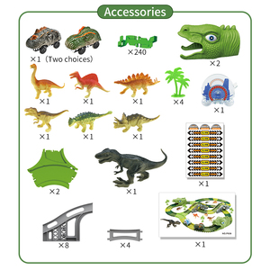 KSF 2025 Hot <strong>Sale</strong> Electric Dinosaur Rail <strong>Car</strong> Educational Simulation Dinosaur Runway Adventure Toys Diy Runway Slot Children Toys - Product Image 6