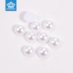 Haute Qualité Demi-Rond Perle Boucles D'oreilles Bijoux <span class=keywords><strong>Konjac</strong></span> Ronde En Plastique ABS <span class=keywords><strong>Perles</strong></span> <span class=keywords><strong>Perles</strong></span> pour Perle Cerceaux - Product Image 1