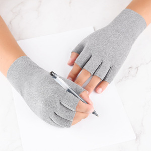 Gants d'hiver demi-doigts pour femmes, doublés de polaire, chauds pour le cyclisme, la conduite et les activités de plein air, taille unique - Product Image 1